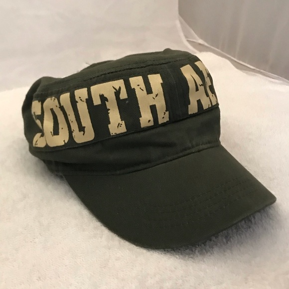 South Africa Adjustable Short Billed Military Style Green Travel Cap - Picture 9 of 9